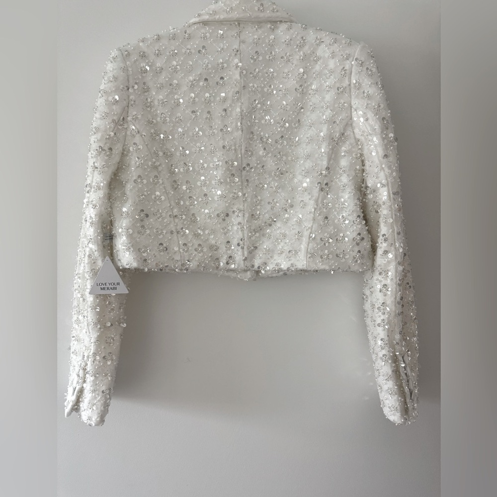 (Brand New with Tags) Nadine Merabi Clara White Blazer - Picture 3 of 15